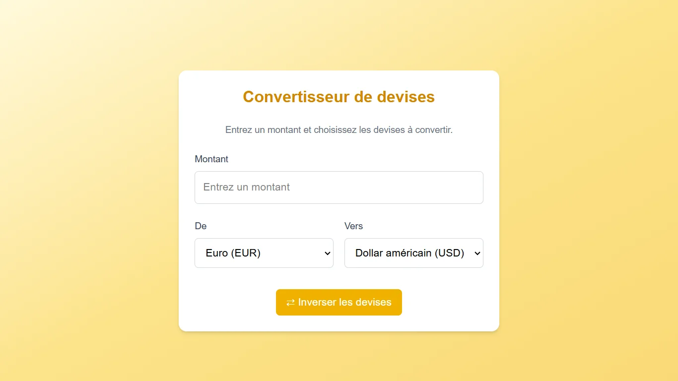 Image représentant le projet Convert-Devises 💱