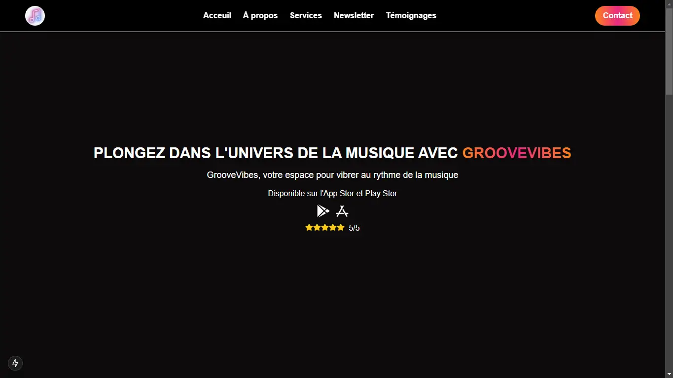 Image représentant le projet Groove Vibes 🎶